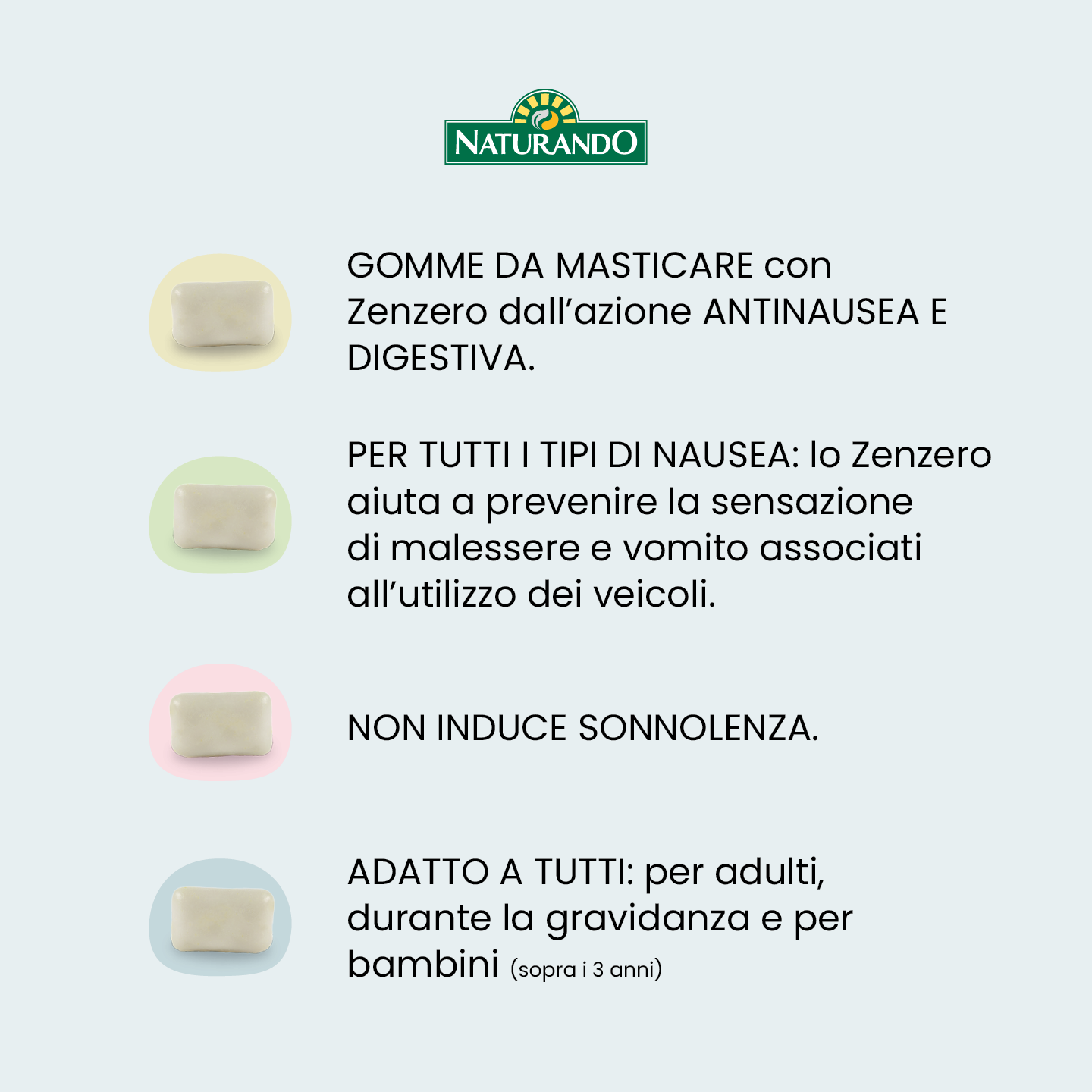 NauseaGum gomme da masticare sugar free